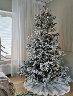 Best Beliani Albero natalizio innevato BASSIE Bianco Bianco Verde