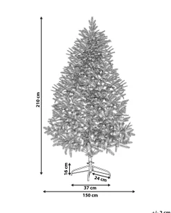 Best Beliani Albero natalizio innevato BASSIE Bianco Bianco Verde