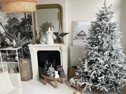 Best Beliani Albero natalizio innevato BASSIE Bianco Bianco Verde