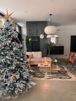 Best Beliani Albero natalizio innevato BASSIE Bianco Bianco Verde