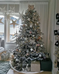 Best Beliani Albero natalizio innevato BASSIE Bianco Bianco Verde