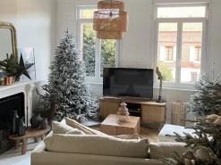 Best Beliani Albero natalizio innevato BASSIE Bianco Bianco Verde
