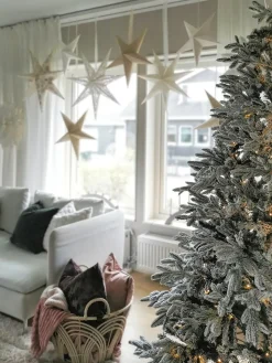 Best Beliani Albero natalizio innevato BASSIE Bianco Bianco Verde