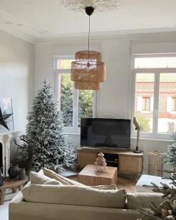 Best Beliani Albero natalizio innevato BASSIE Bianco Bianco Verde
