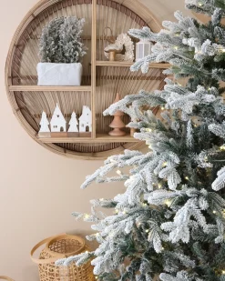 Online Beliani Albero natalizio innevato BRISCO Bianco Bianco Verde