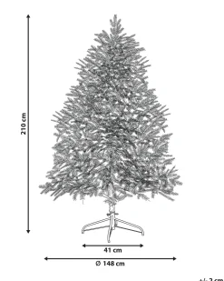 Online Beliani Albero natalizio innevato BRISCO Bianco Bianco Verde