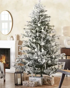 Online Beliani Albero natalizio innevato BRISCO Bianco Bianco Verde