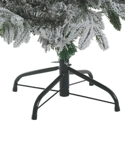 Outlet Beliani Albero natalizio innevato FORAKER Bianco Bianco Verde