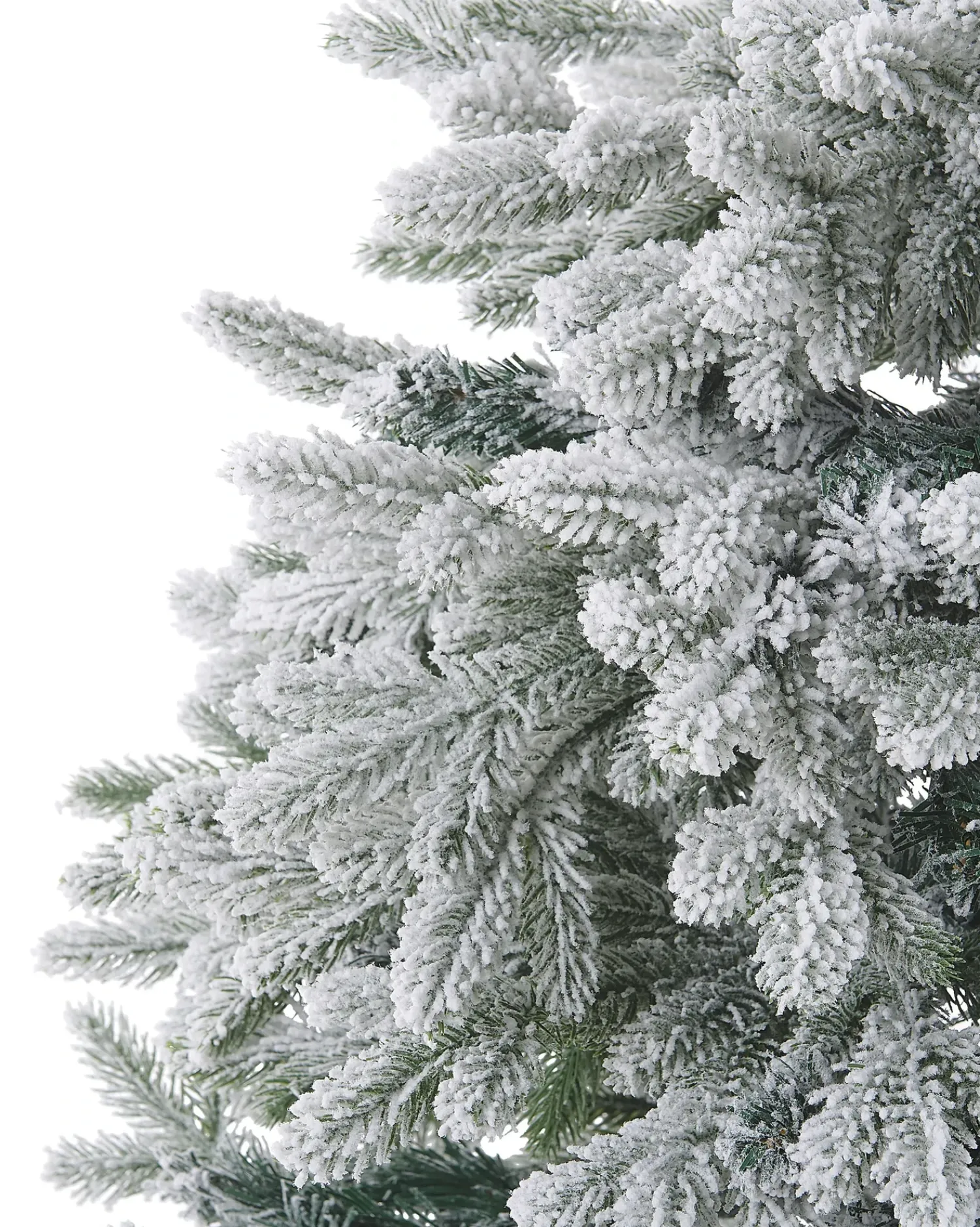 Sale Beliani Albero natalizio innevato FORAKER Bianco Bianco Verde