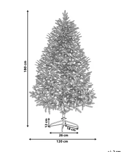 Sale Beliani Albero natalizio innevato FORAKER Bianco Bianco Verde