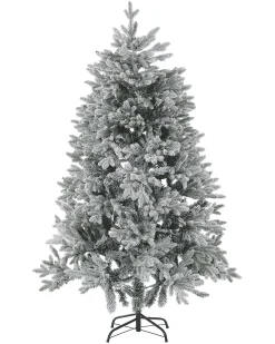 Sale Beliani Albero natalizio innevato FORAKER Bianco Bianco Verde