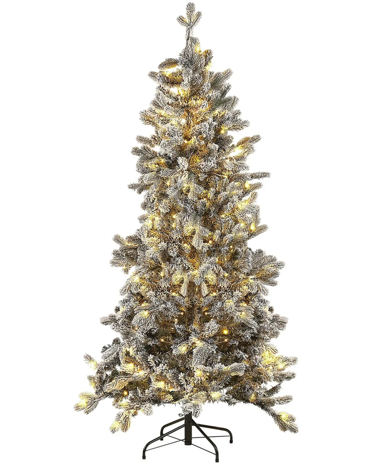 Discount Beliani Albero natalizio innevato LED TATLOW Verde Bianco Verde