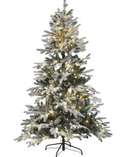 Discount Beliani Albero natalizio innevato LED MIETTE 180 cm Bianco Bianco Verde