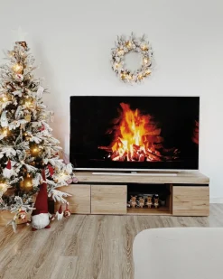 Discount Beliani Albero natalizio innevato LED MIETTE 180 cm Bianco Bianco Verde
