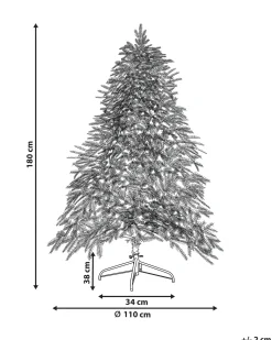 Discount Beliani Albero natalizio innevato LED MIETTE 180 cm Bianco Bianco Verde
