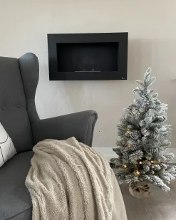 Outlet Beliani Albero natalizio innevato LED MALIGNE 90 cm Bianco Beige Bianco Verde