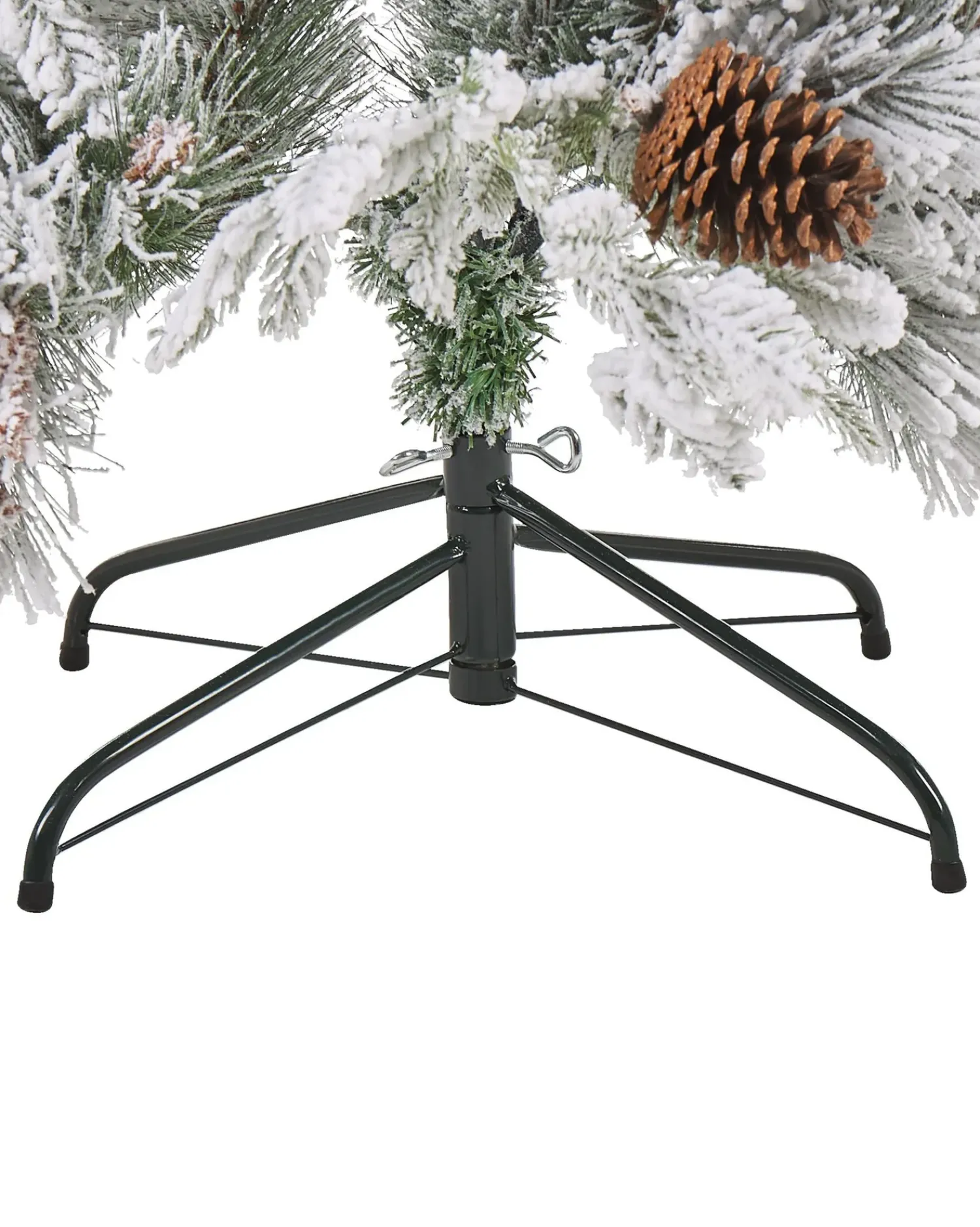 Outlet Beliani Albero natalizio innevato MASALA Bianco Bianco Verde
