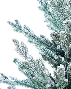 New Beliani Albero natalizio innevato RINGROSE 90 cm Verde Beige Bianco Verde