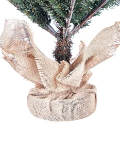 New Beliani Albero natalizio innevato RINGROSE 90 cm Verde Beige Bianco Verde