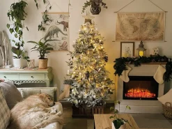 Online Beliani Albero natalizio innevato TOMICHI Bianco Bianco Nero Verde