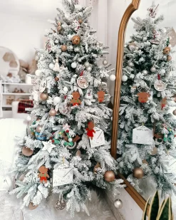 Online Beliani Albero natalizio innevato TOMICHI Bianco Bianco Nero Verde