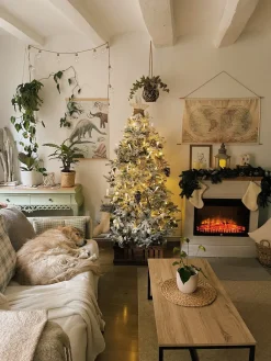 Online Beliani Albero natalizio innevato TOMICHI Bianco Bianco Nero Verde
