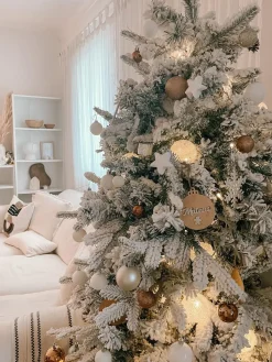 Online Beliani Albero natalizio innevato TOMICHI Bianco Bianco Nero Verde