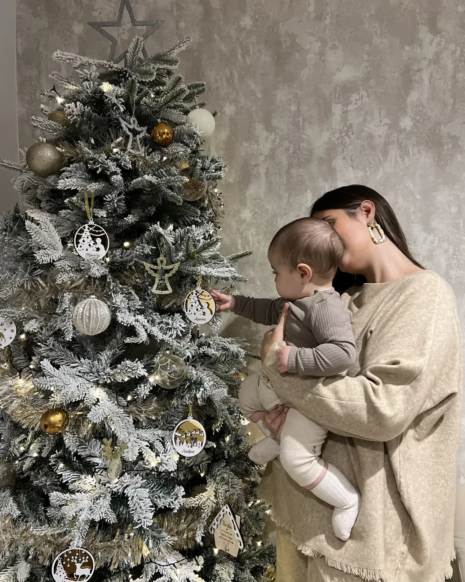 Online Beliani Albero natalizio innevato TOMICHI Bianco Bianco Nero Verde