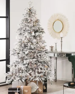 Online Beliani Albero natalizio innevato TOMICHI Bianco Bianco Nero Verde