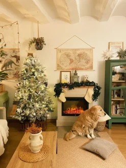 Online Beliani Albero natalizio innevato TOMICHI Bianco Bianco Nero Verde