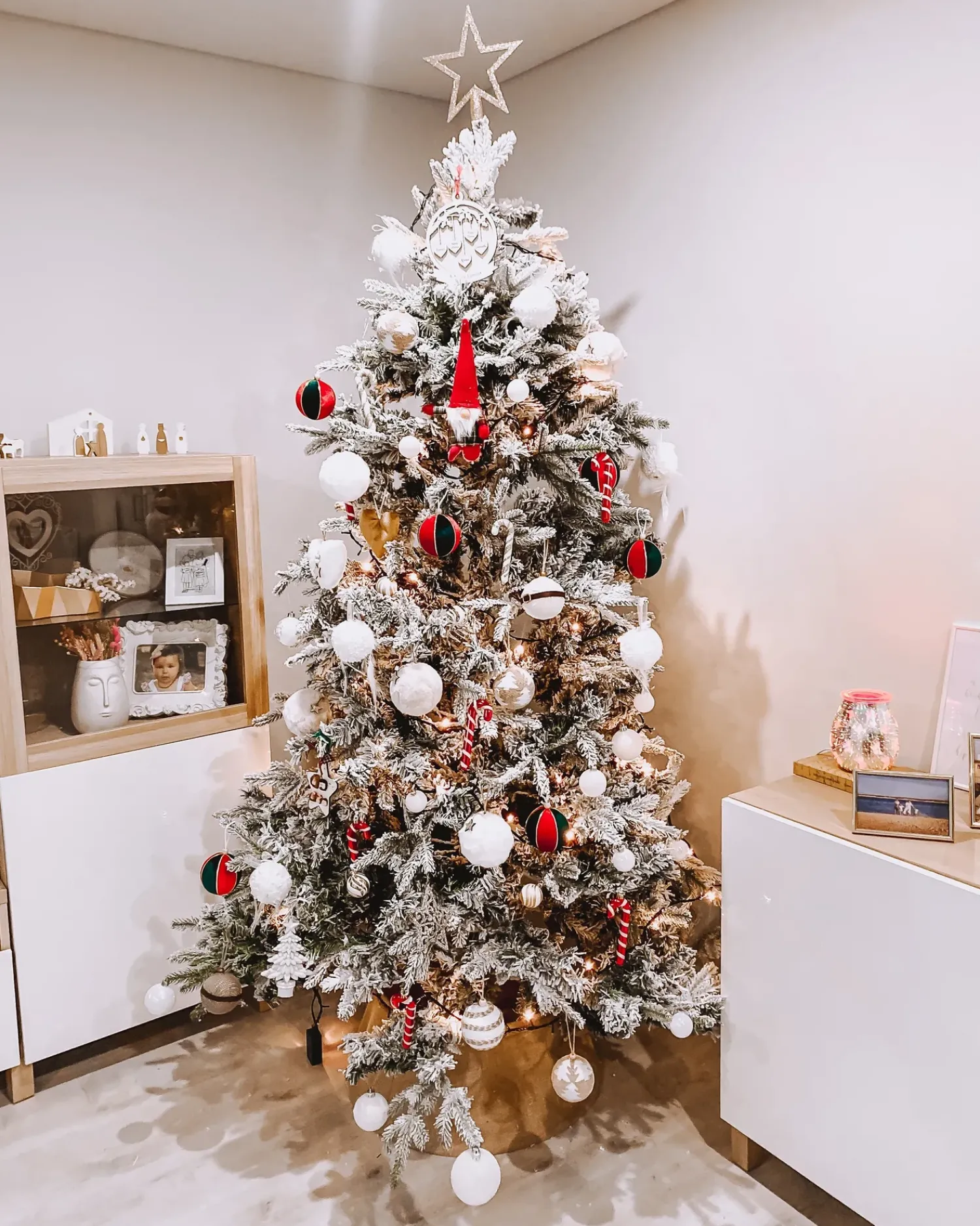 Online Beliani Albero natalizio innevato TOMICHI Bianco Bianco Nero Verde