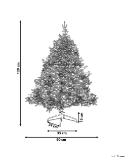 Best Beliani Albero natalizio innevato TOMICHI Bianco Bianco Nero Verde