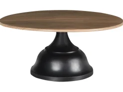 New Beliani Alzata per torta BRIOCHE Metallo Nero Marrone Nero