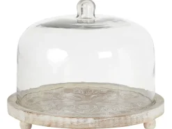Discount Beliani Alzata per torta FAJUM Legno di mango Marrone chiaro Bianco Marrone