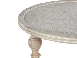 Discount Beliani Alzata per torta LUKSOR Legno di mango Marrone chiaro Bianco Marrone