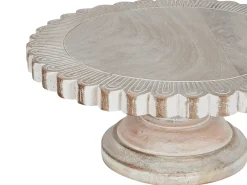 Discount Beliani Alzata per torta MEMFIS Legno di mango Marrone chiaro Bianco Marrone