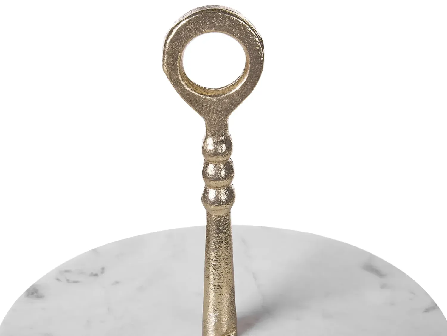 Discount Beliani Alzata per torta TARUM Pietra Marmo bianco Bianco Oro