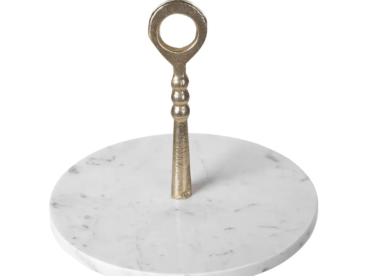 Discount Beliani Alzata per torta TARUM Pietra Marmo bianco Bianco Oro