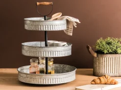 Hot Beliani Alzata per torte a 3 piani KOUIGN Argento Marrone Argento Nero