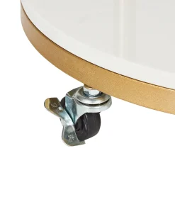 Best Beliani Appendiabiti con specchio LORENA 172 cm Metallo Oro Bianco Oro