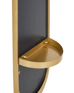 New Beliani Appendiabiti con specchio MOODY 170 cm Metallo Oro Bianco Oro