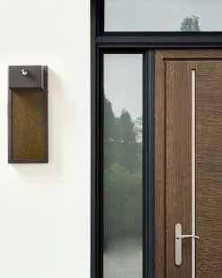 Hot Beliani Applique a LED per esterni CARRON con sensore di movimento Grigio