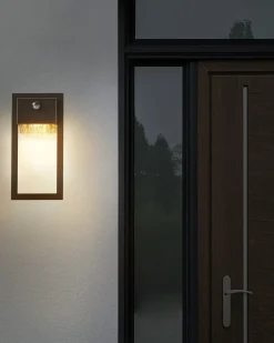 Beliani Applique a LED per esterni ELLIOT con sensore di movimento Nero