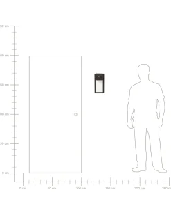 Beliani Applique a LED per esterni ELLIOT con sensore di movimento Nero