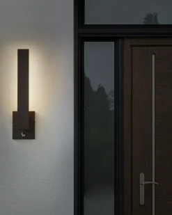 Online Beliani Applique a LED per esterni TUMMEL con sensore di movimento Nero