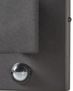 Online Beliani Applique a LED per esterni TUMMEL con sensore di movimento Nero