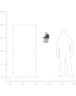 Clearance Beliani Applique a per esterni SHAGGIE Marrone Rame Nero