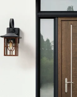 Clearance Beliani Applique a per esterni SHAGGIE Marrone Rame Nero