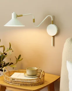 Sale Beliani Applique BALIEM Regolabile Metallo Bianco Bianco Oro