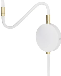 Sale Beliani Applique BALIEM Regolabile Metallo Bianco Bianco Oro
